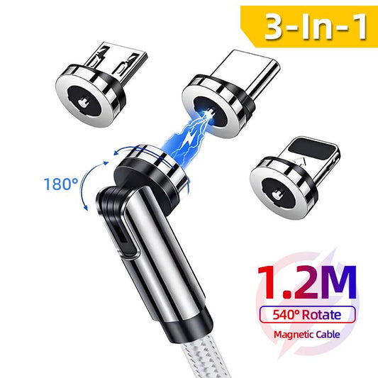 3 in 1 Magnetic Charging Cable for Iphone Samung Xiaomi, Replace Able Charging Port, Monther'S Day Gifts